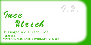 ince ulrich business card